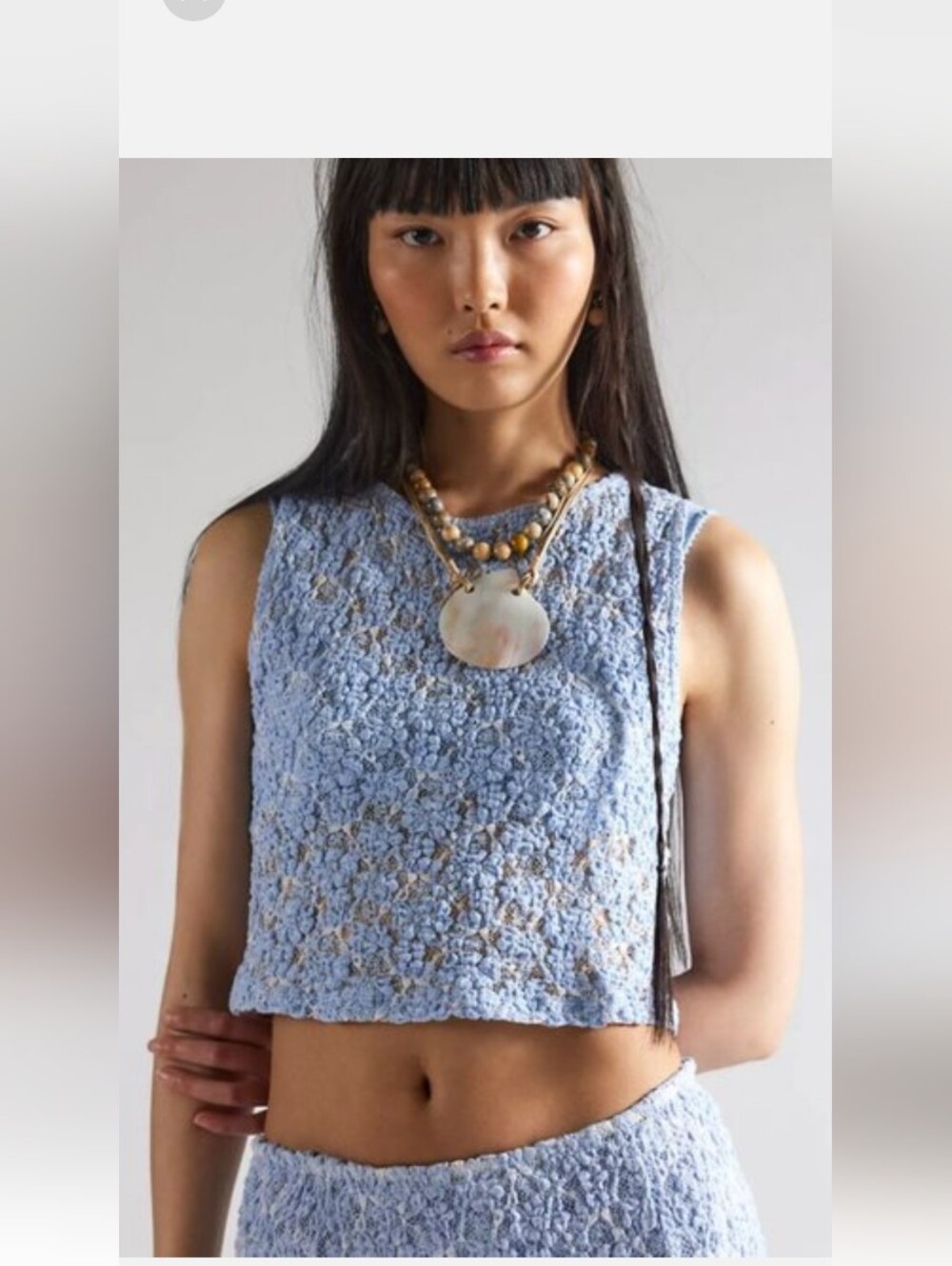 FREE PEOPLE Light Blue Lace Two-Piece Skirt Set -  XS to Small. Limited Edition.